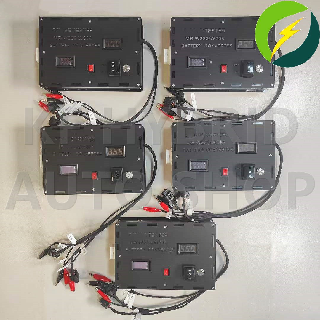 w223/w206/w222/w213/ w167/w166/w205 48v battery Testing Kit with high/low voltage connectors, OBD data reading, and connection. LED display, charging, and power indication function. 12v power adaptor included.