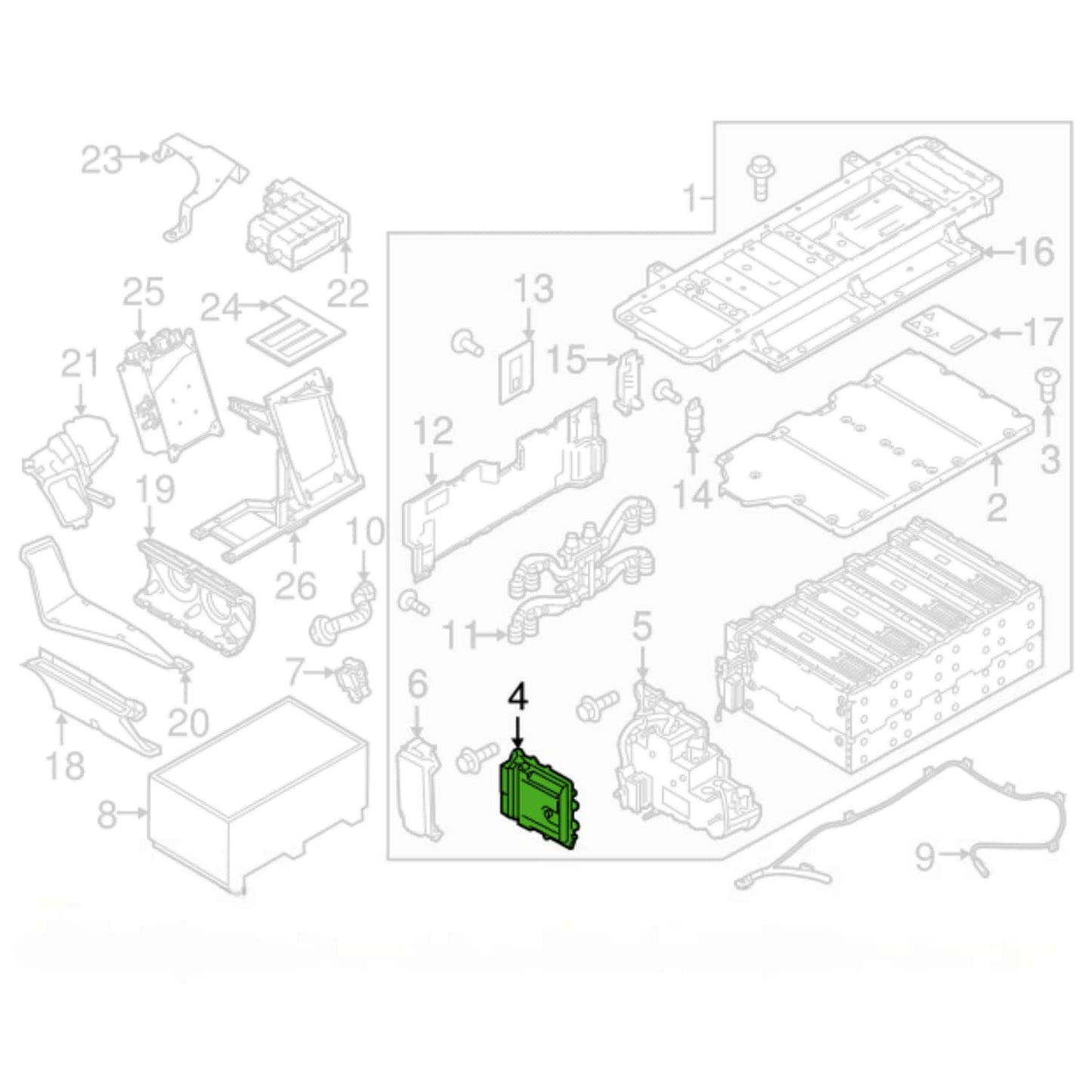 Porsche Palamela Cayenne ECU Battery Computer BMS computer control module